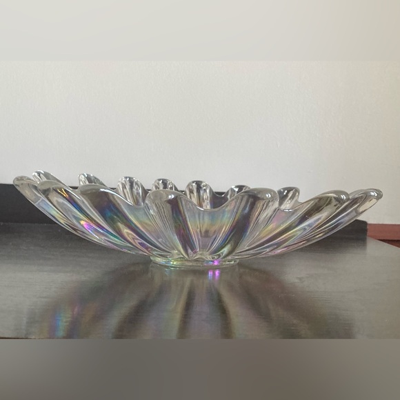 Vintage Federal Glass Celestial Iridescent Starburst 11” Bowl - Picture 5 of 8